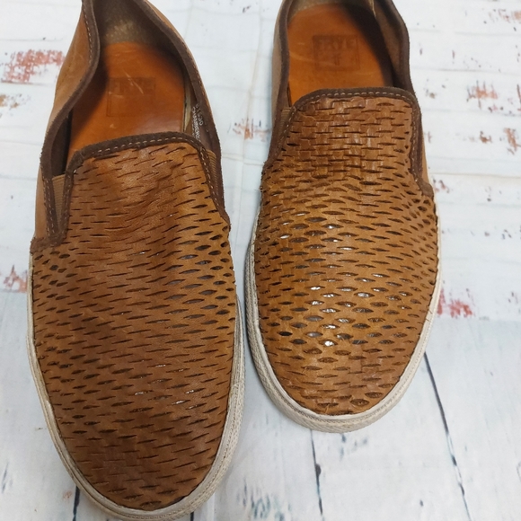 FRYE Chambers cut gore slip on leather shoes - Picture 2 of 7